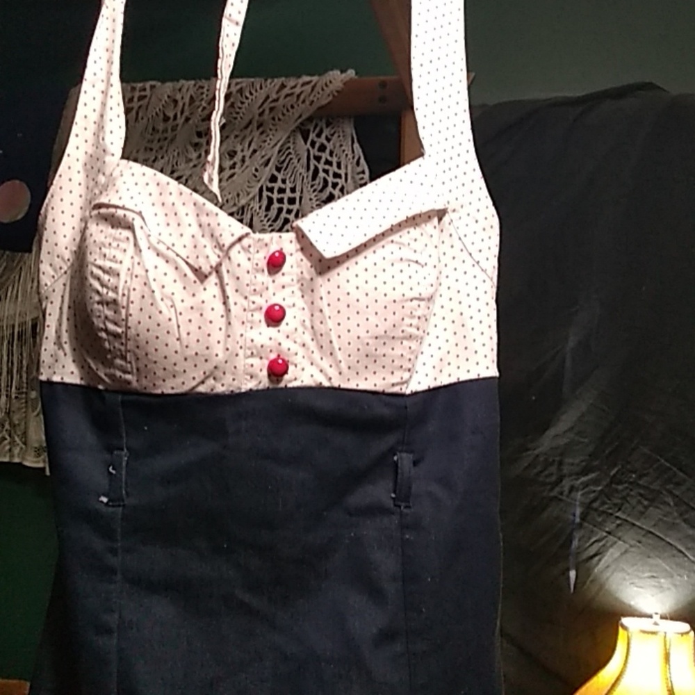 Modcloth red white and blue pin up dress